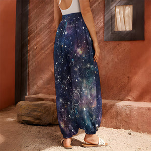 Constellation Galaxy Space Print Harem Pants