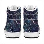 Constellation Galaxy Space Print High Top Leather Sneakers