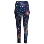 Constellation Galaxy Space Print High-Waisted Pocket Leggings