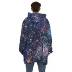 Constellation Galaxy Space Print Hoodie Blanket