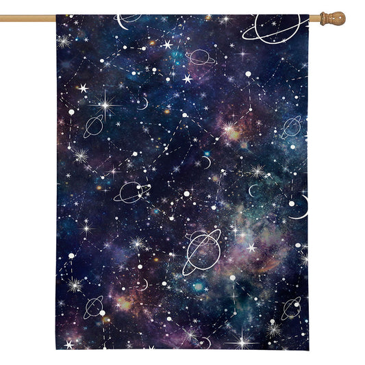 Constellation Galaxy Space Print House Flag