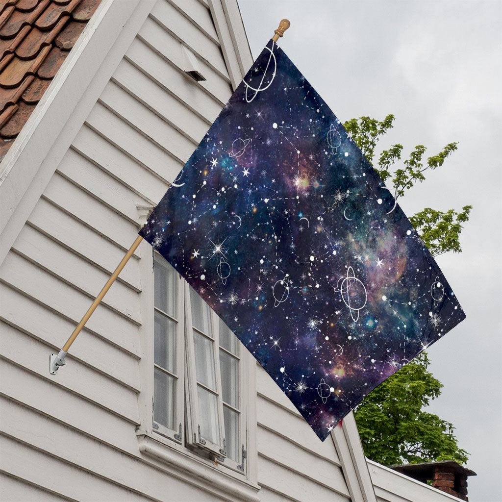 Constellation Galaxy Space Print House Flag