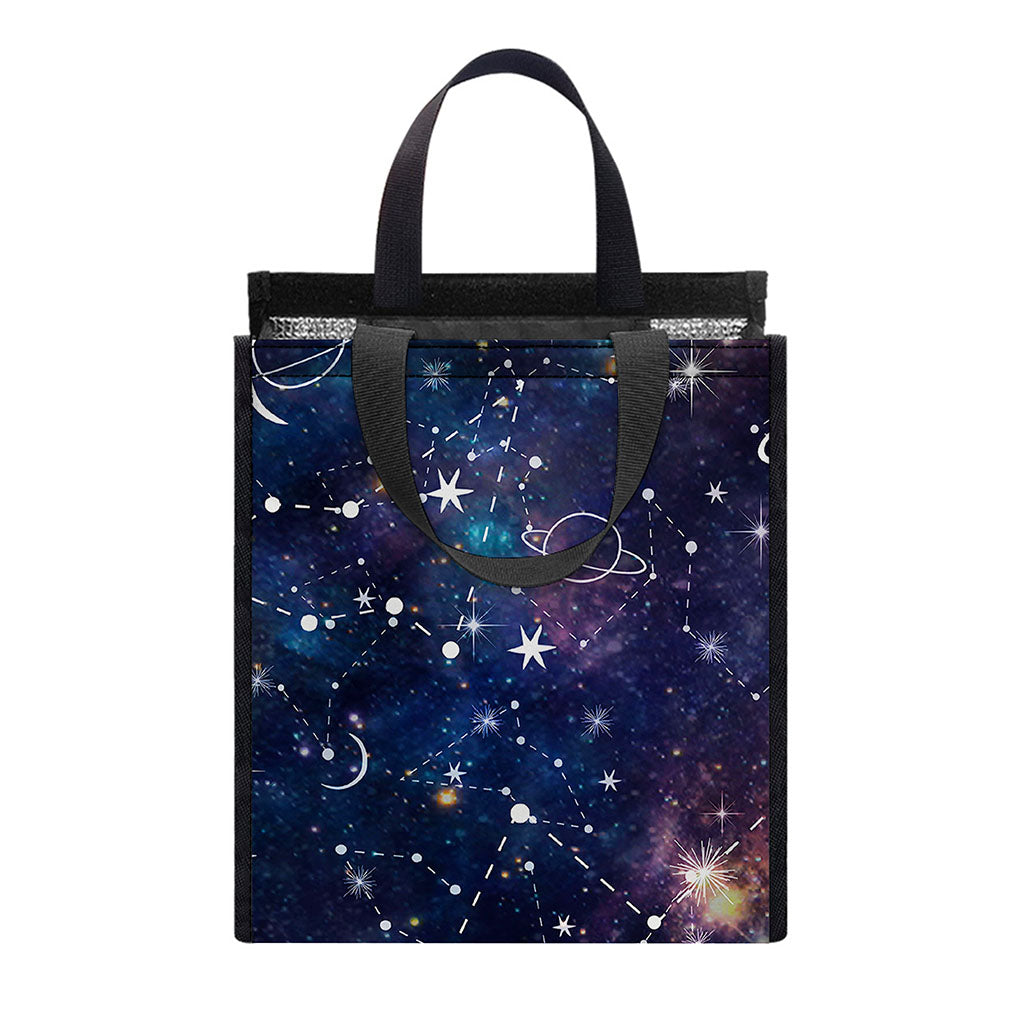 Constellation Galaxy Space Print Insulated Lunch Tote
