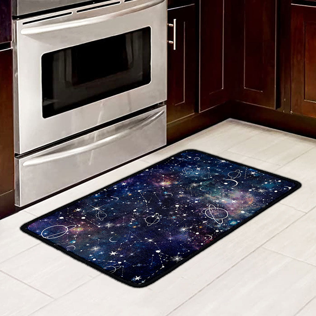 Constellation Galaxy Space Print Kitchen Mat