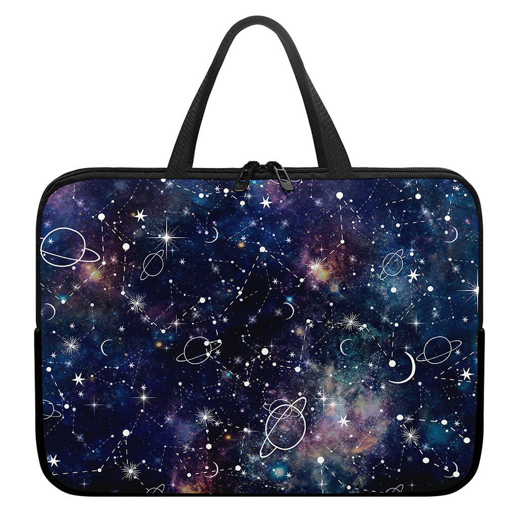 Constellation Galaxy Space Print Laptop Sleeve With Handle