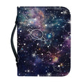 Constellation Galaxy Space Print Leather Bible Cover