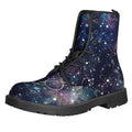 Constellation Galaxy Space Print Lace-Up Boots