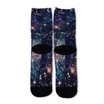 Constellation Galaxy Space Print Long Socks