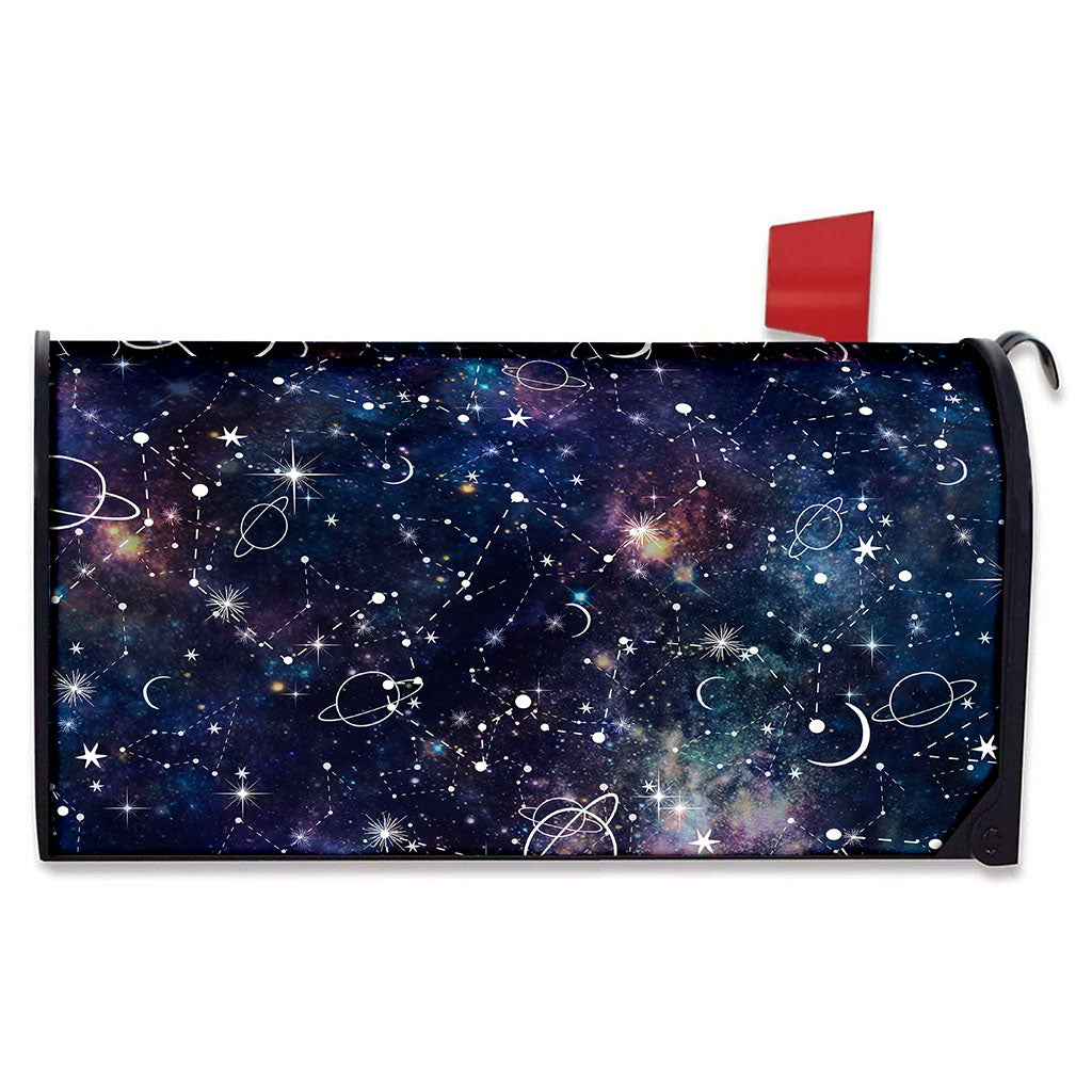 Constellation Galaxy Space Print Mailbox Cover