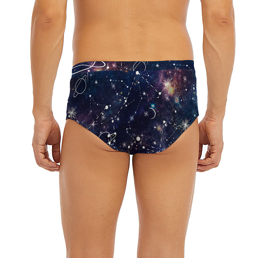 Constellation Galaxy Space Print Men's Briefs