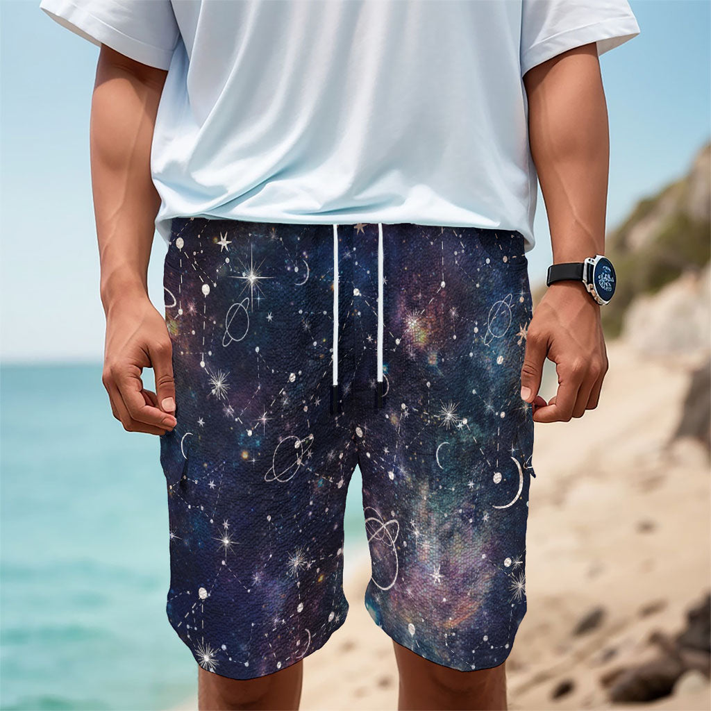 Constellation Galaxy Space Print Men's Cargo Shorts
