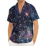 Constellation Galaxy Space Print Men's Deep V-Neck Shirt