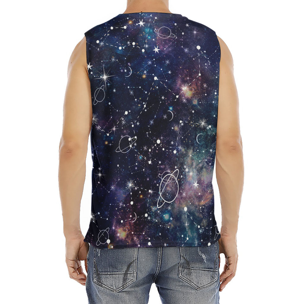 Constellation Galaxy Space Print Men's Fitness Tank Top
