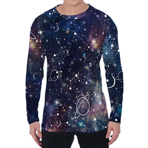 Constellation Galaxy Space Print Men's Long Sleeve T-Shirt