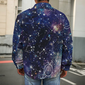 Constellation Galaxy Space Print Men's Shirt Jacket