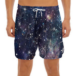 Constellation Galaxy Space Print Men's Split Running Shorts