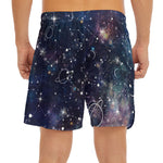 Constellation Galaxy Space Print Men's Split Running Shorts