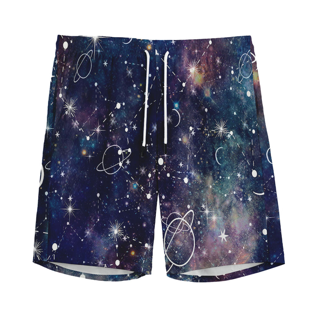 Constellation Galaxy Space Print Men's Sports Shorts