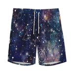 Constellation Galaxy Space Print Men's Sports Shorts