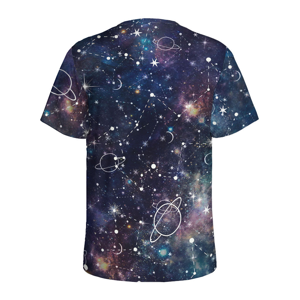 Constellation Galaxy Space Print Men's Sports T-Shirt