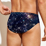 Constellation Galaxy Space Print Men's Swim Briefs