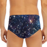 Constellation Galaxy Space Print Men's Triangle Swim Briefs