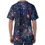 Constellation Galaxy Space Print Men's Velvet T-Shirt