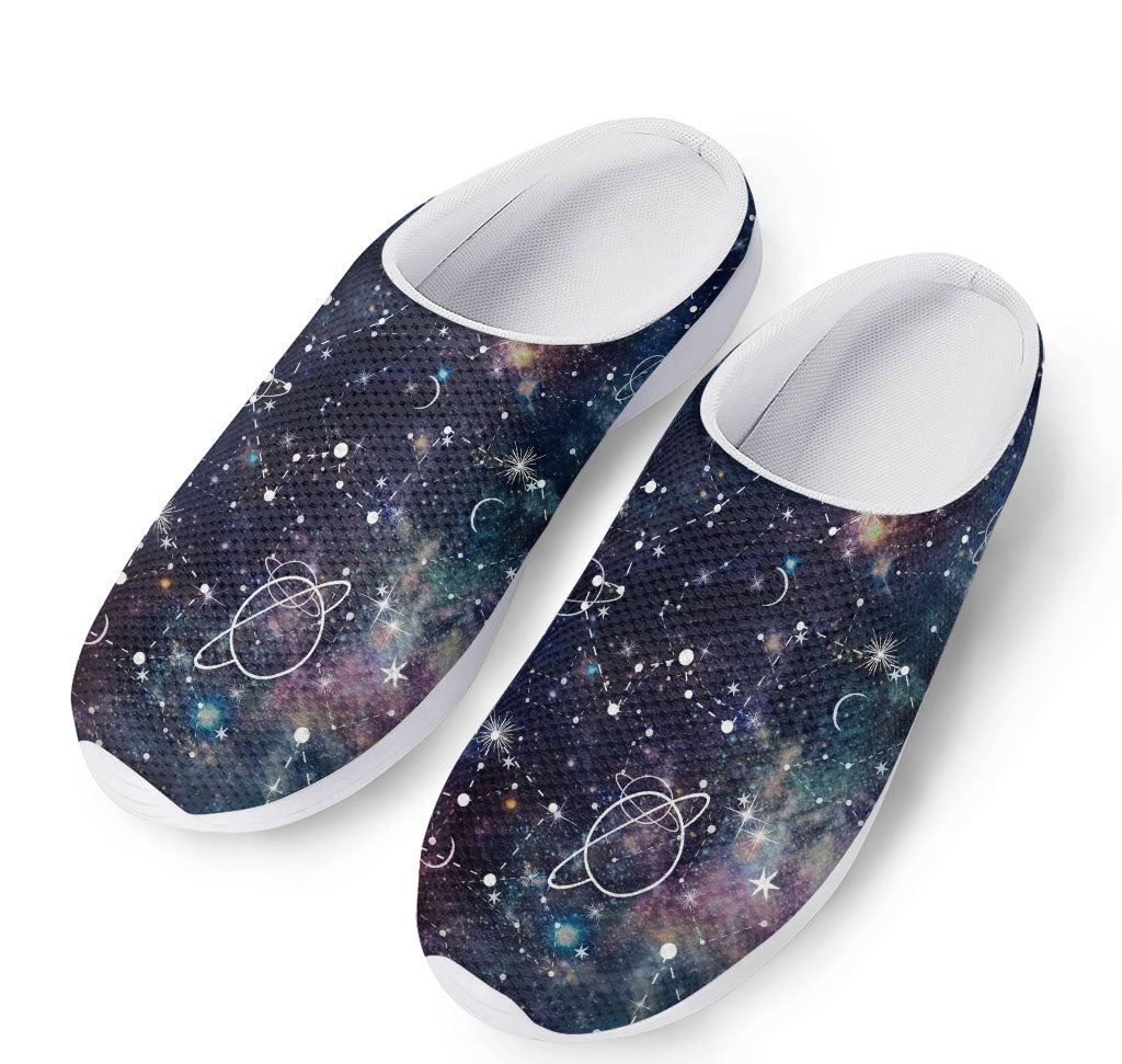 Constellation Galaxy Space Print Mesh Casual Shoes