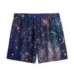 Constellation Galaxy Space Print Mesh Shorts