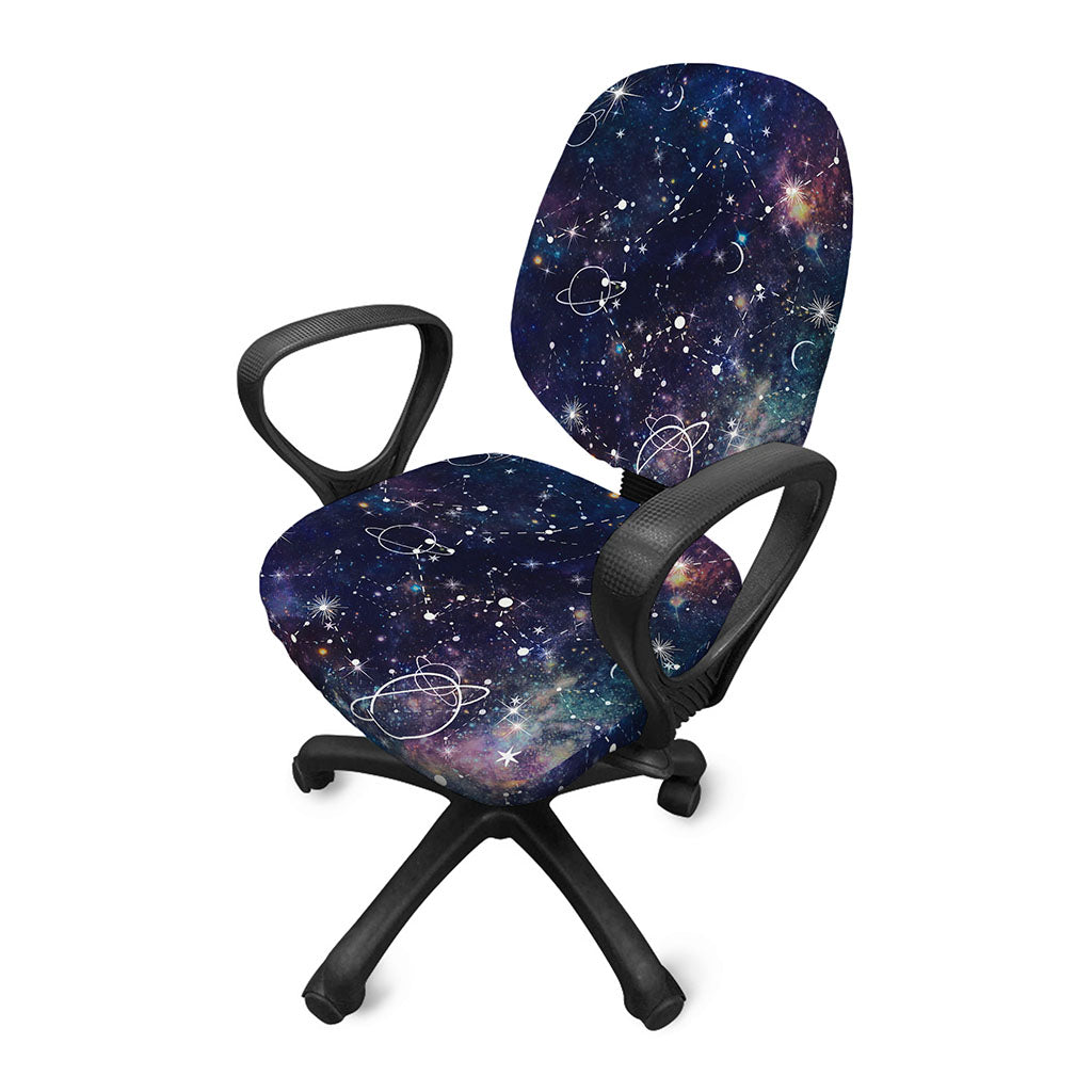 Constellation Galaxy Space Print Office Chair Cover