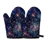 Constellation Galaxy Space Print Oven Mitts