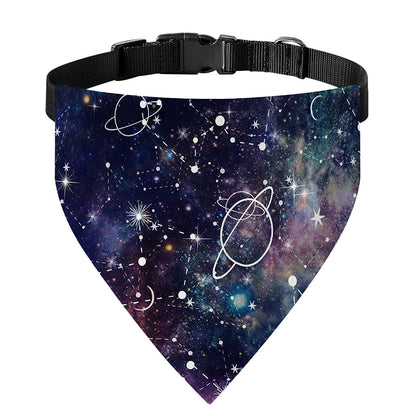 Constellation Galaxy Space Print Over The Collar Dog Bandana