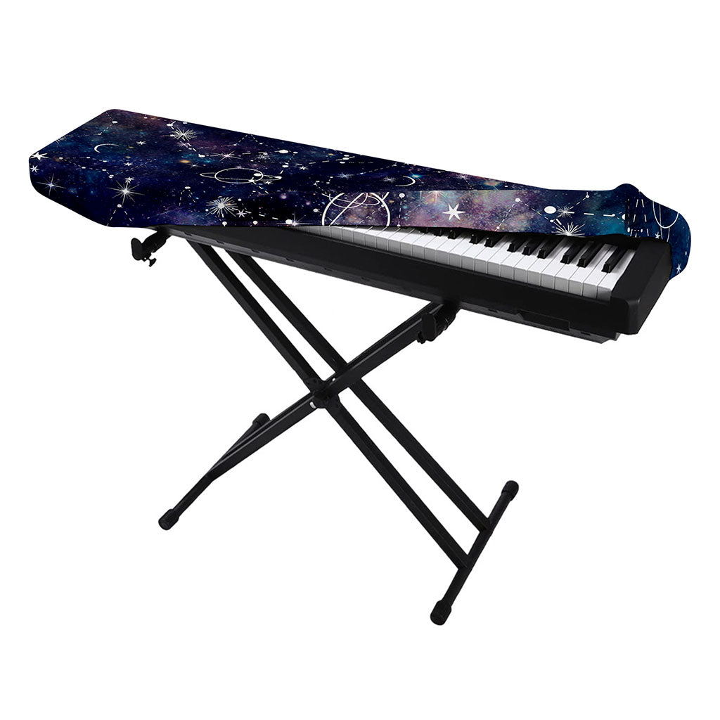 Constellation Galaxy Space Print Piano Keyboard Cover
