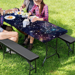 Constellation Galaxy Space Print Picnic Table Cover
