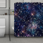 Constellation Galaxy Space Print Polyester Shower Curtain