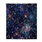 Constellation Galaxy Space Print Polyester Shower Curtain