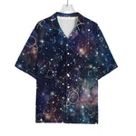 Constellation Galaxy Space Print Rayon Hawaiian Shirt