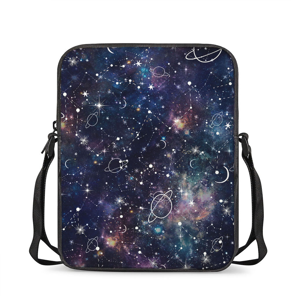 Constellation Galaxy Space Print Rectangular Crossbody Bag