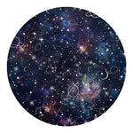 Constellation Galaxy Space Print Round Blanket