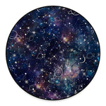 Constellation Galaxy Space Print Round Floor Mat