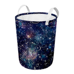 Constellation Galaxy Space Print Round Laundry Basket