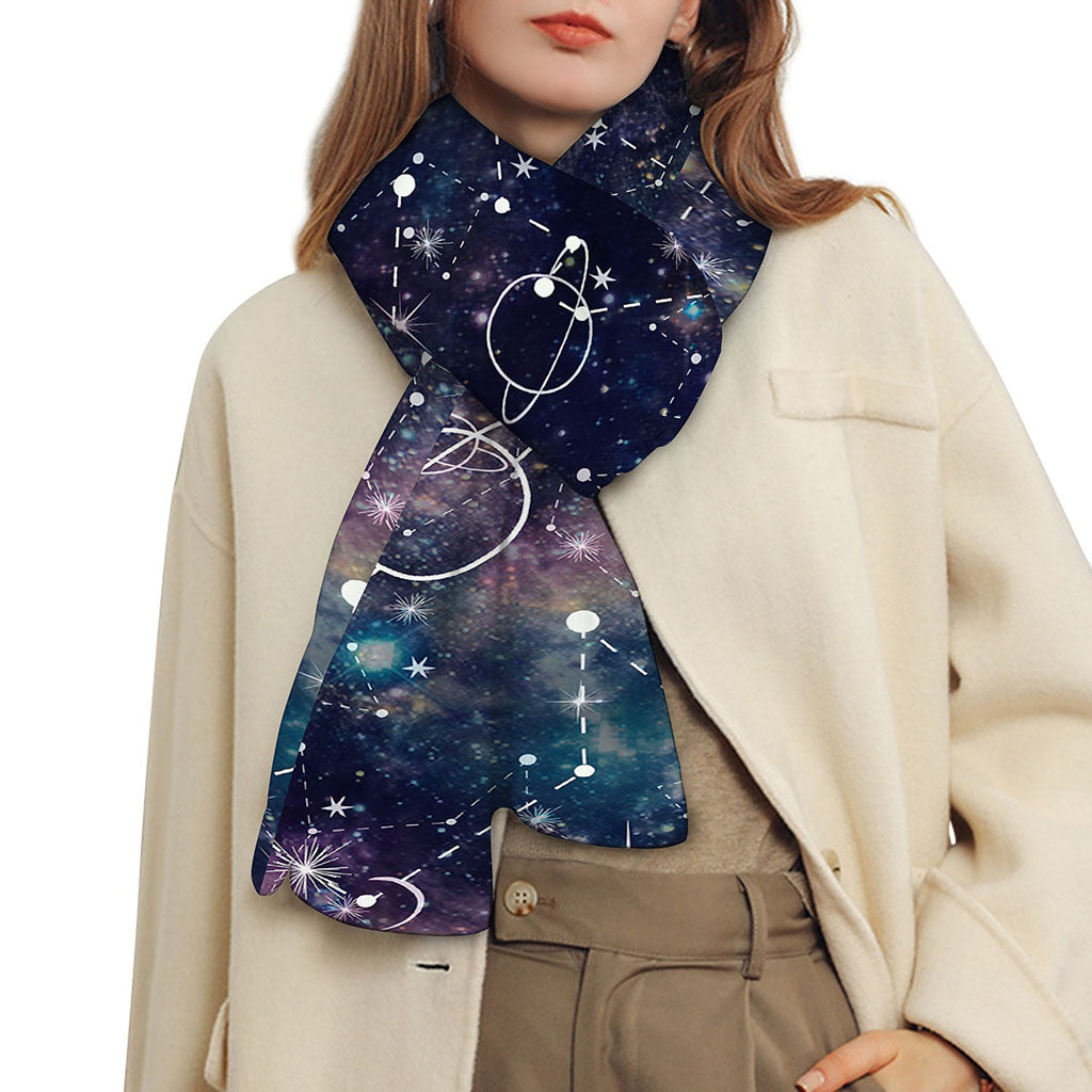 Constellation Galaxy Space Print Scarf