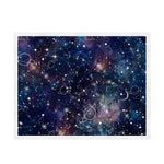 Constellation Galaxy Space Print Sherpa Blanket