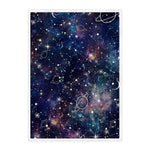 Constellation Galaxy Space Print Sherpa Blanket