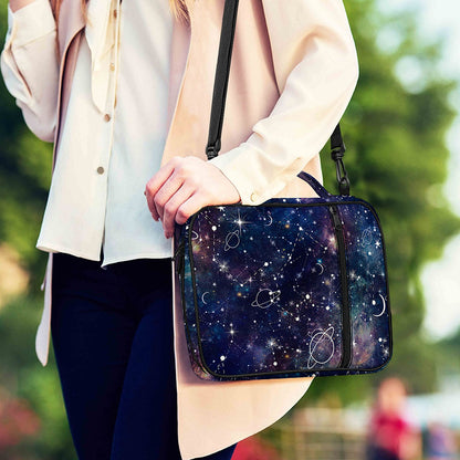 Constellation Galaxy Space Print Shoulder Strap Bible Bag