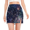 Constellation Galaxy Space Print Side Slit Mini Skirt