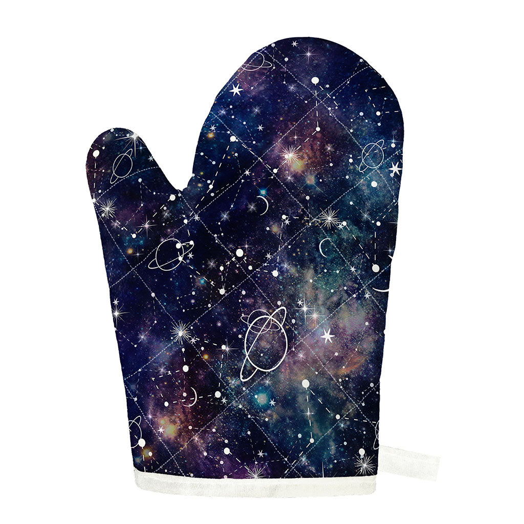 Constellation Galaxy Space Print Single Oven Mitt