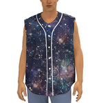 Constellation Galaxy Space Print Sleeveless Baseball Jersey