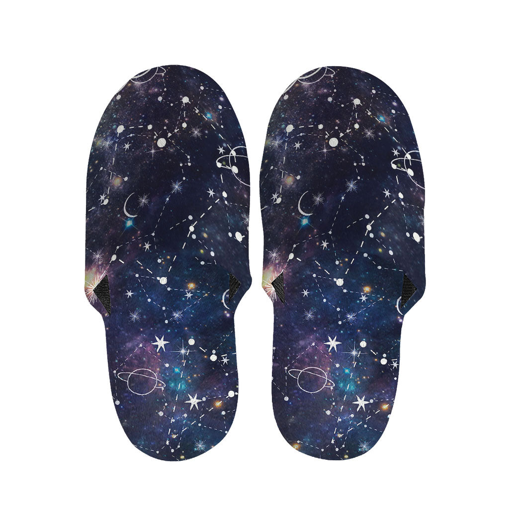 Constellation Galaxy Space Print Slippers