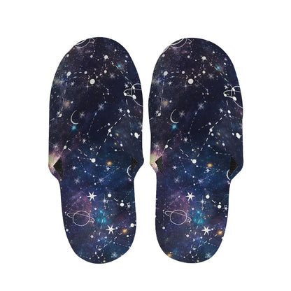 Constellation Galaxy Space Print Slippers